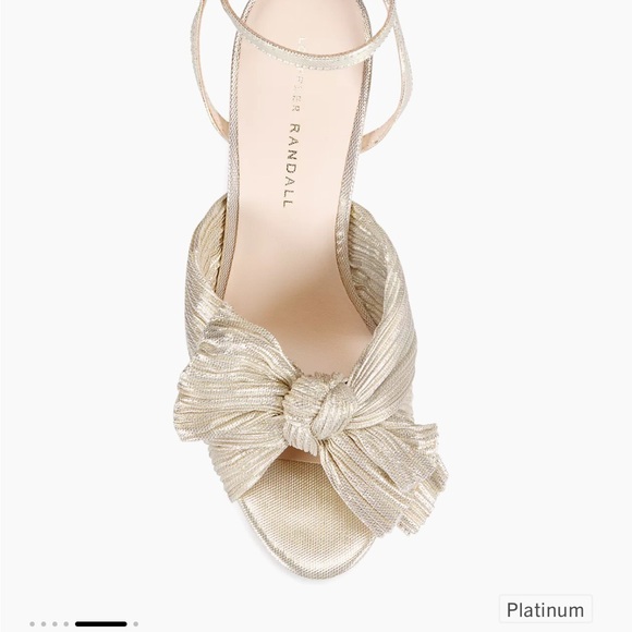 Loeffler Randall Natalia Pleated platform sandals in Platinum - Picture 7 of 13